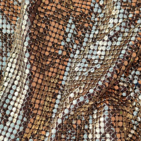 Vintage 1930s Whiting and Davis Flapper Gold Mesh Drawstring bag - Picture 11 of 12